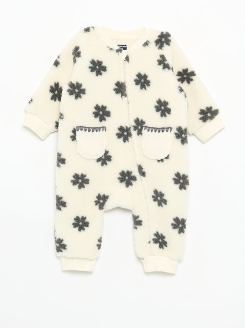 Pijama pelele muy cálido de tejido afelpado - Kiabi Pijama pelele muy cálido de tejido afelpado - Kiabi