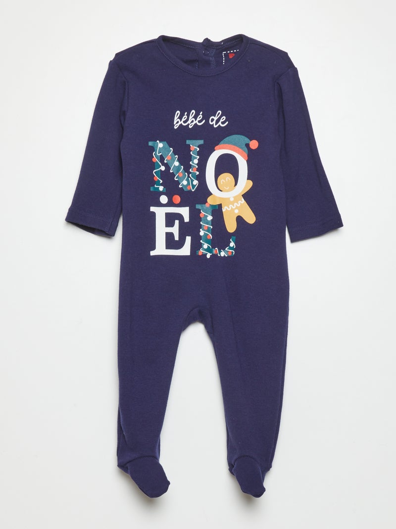 Pijama pelele 'Navidad' AZUL - Kiabi