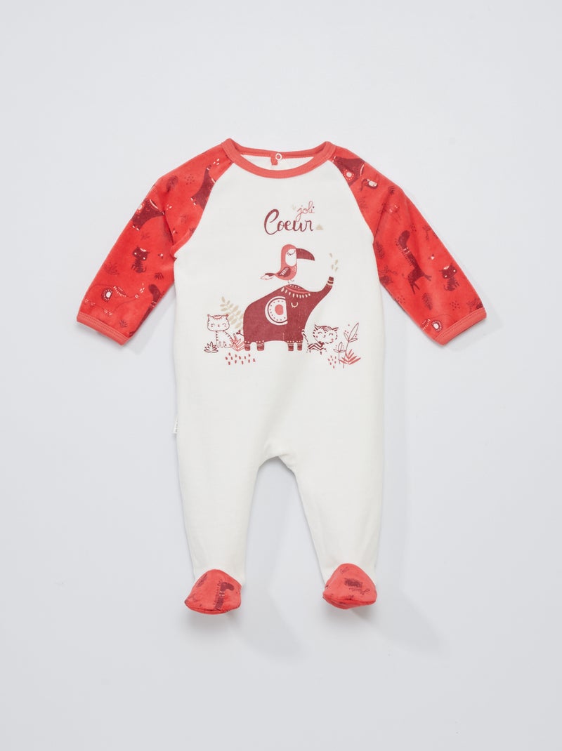Pijama 'Petit Beguin' blanco/rosa - Kiabi