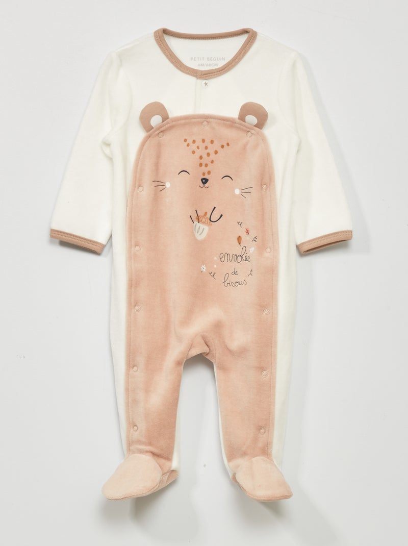 Pijama polar BLANCO - Kiabi