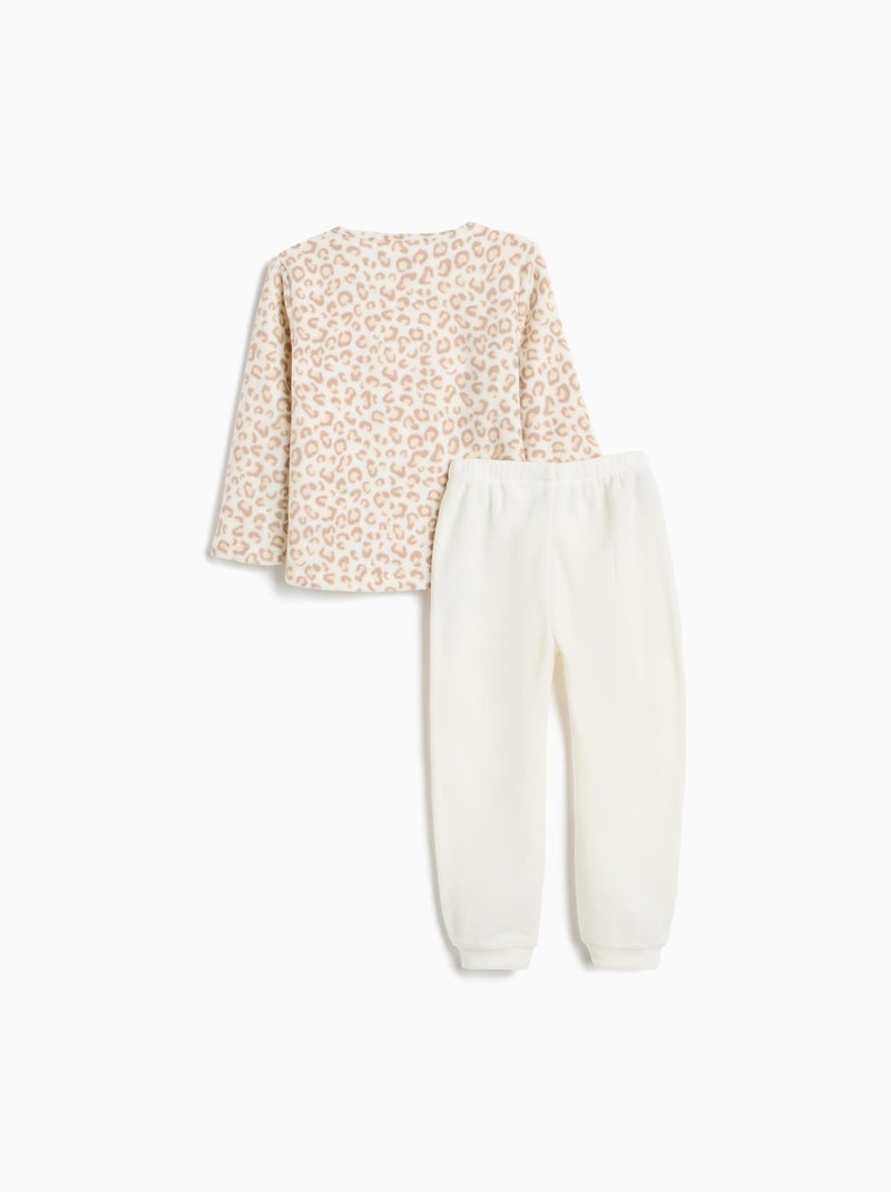 Pijama polar con estampado animal, mo fashion Beige - Kiabi