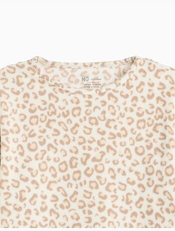 Pijama polar con estampado animal, mo fashion