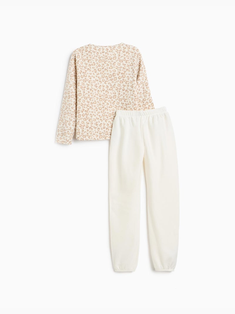 Pijama polar con estampado animal, mo fashion Beige - Kiabi