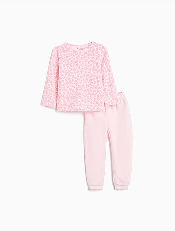 Pijama polar con estampado animal, mo fashion