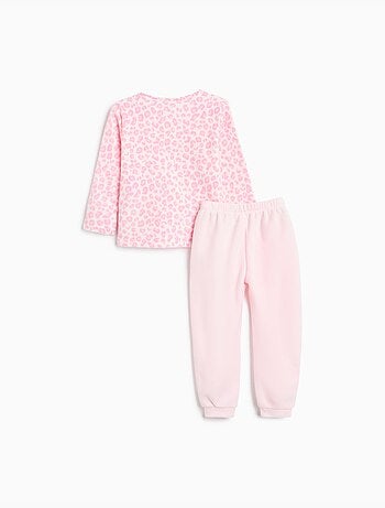 Pijama polar con estampado animal, mo fashion