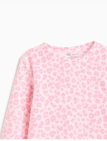 Pijama polar con estampado animal, mo fashion