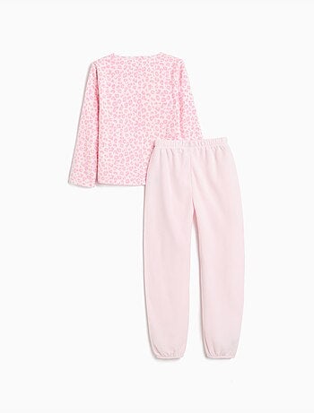 Pijama polar con estampado animal, mo fashion