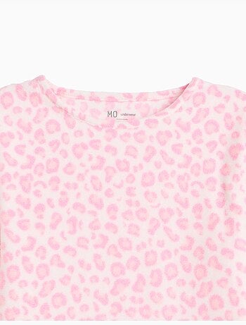 Pijama polar con estampado animal, mo fashion