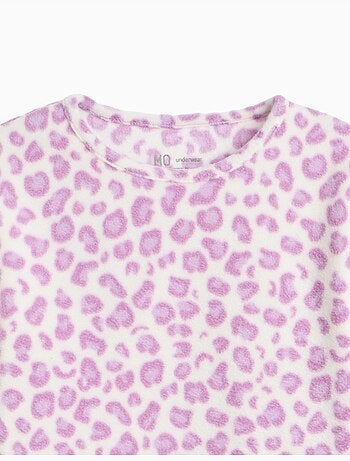 Pijama polar con estampado animal, mo fashion