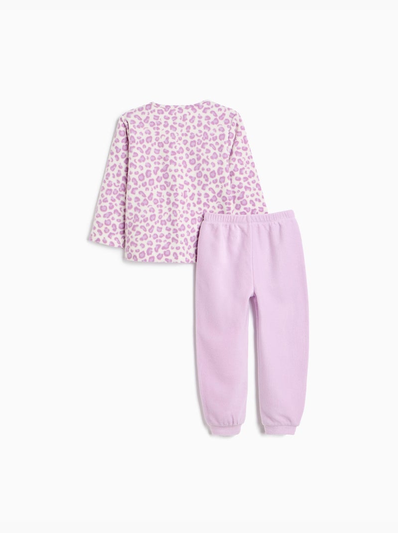 Pijama polar con estampado animal, mo fashion Violeta - Kiabi