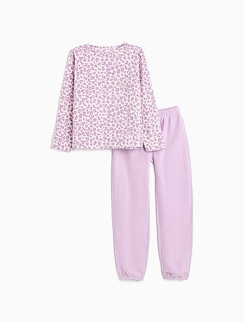 Pijama polar con estampado animal, mo fashion