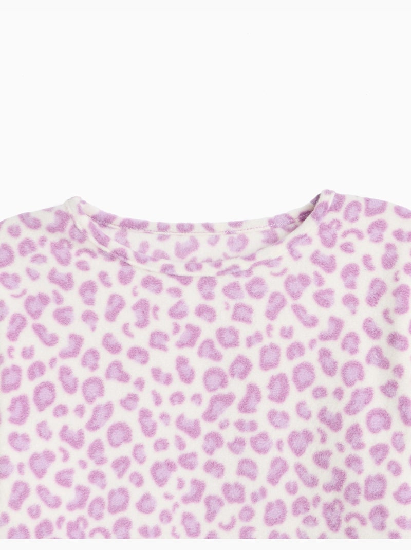 Pijama polar con estampado animal, mo fashion Violeta - Kiabi