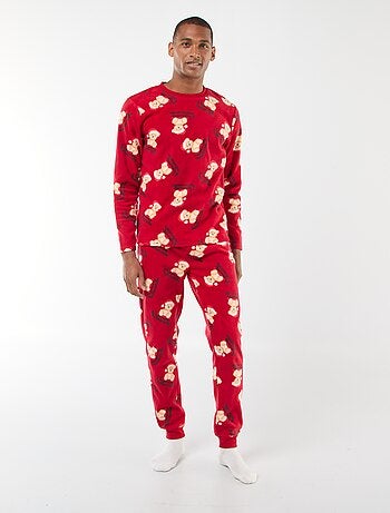 Pijama polar con motivo 'Navidad' camiseta + pantalón - 2 piezas
