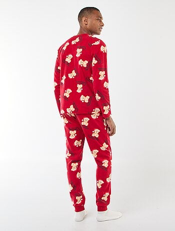 Pijama polar con motivo 'Navidad' camiseta + pantalón - 2 piezas