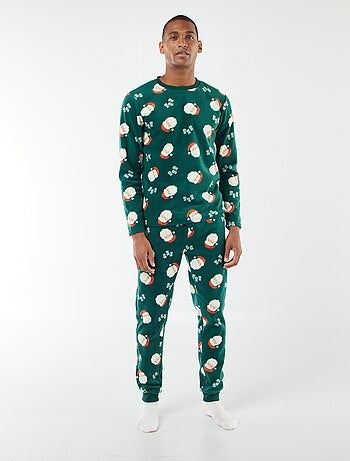 Pijama polar con motivo 'Navidad' camiseta + pantalón - 2 piezas