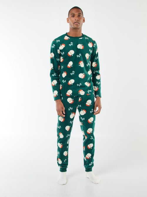 Pijama polar con motivo 'Navidad' camiseta + pantalón - 2 piezas - Kiabi