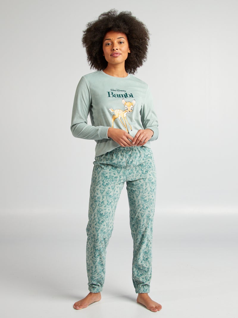 Pijama polar de 2 piezas 'Bambi' VERDE - Kiabi
