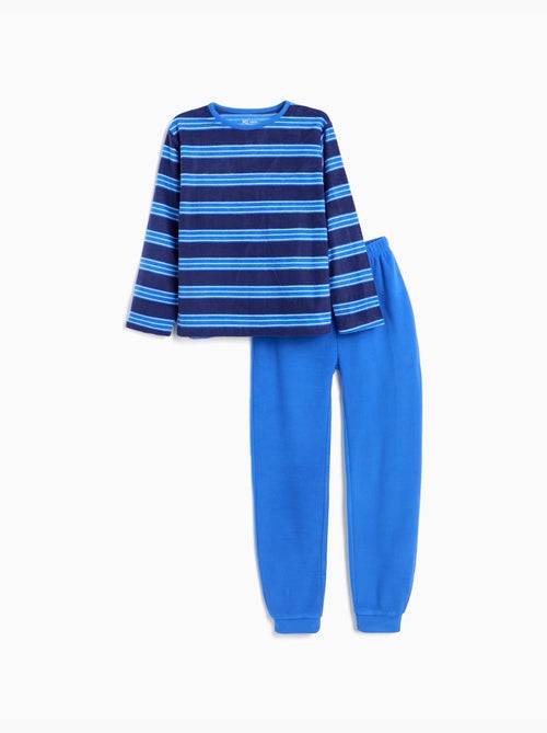 Pijama polar de rayas, mo fashion - Kiabi Pijama polar de rayas, mo fashion - Kiabi