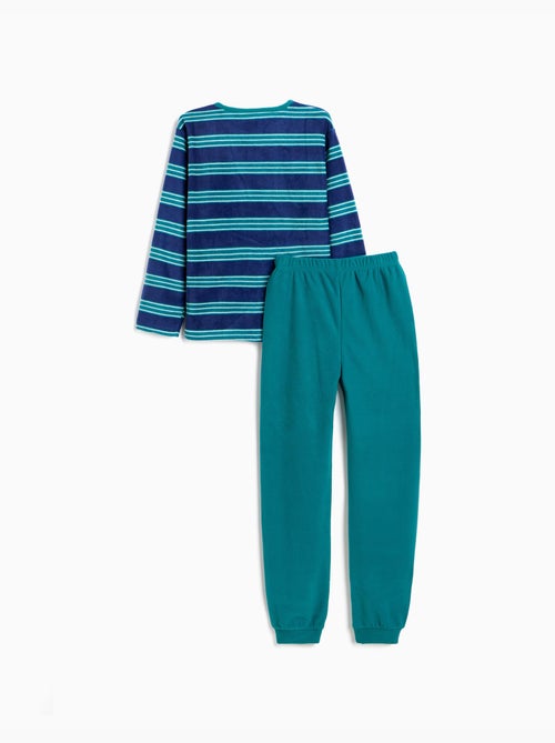 Pijama polar de rayas, mo fashion - Kiabi Pijama polar de rayas, mo fashion - Kiabi