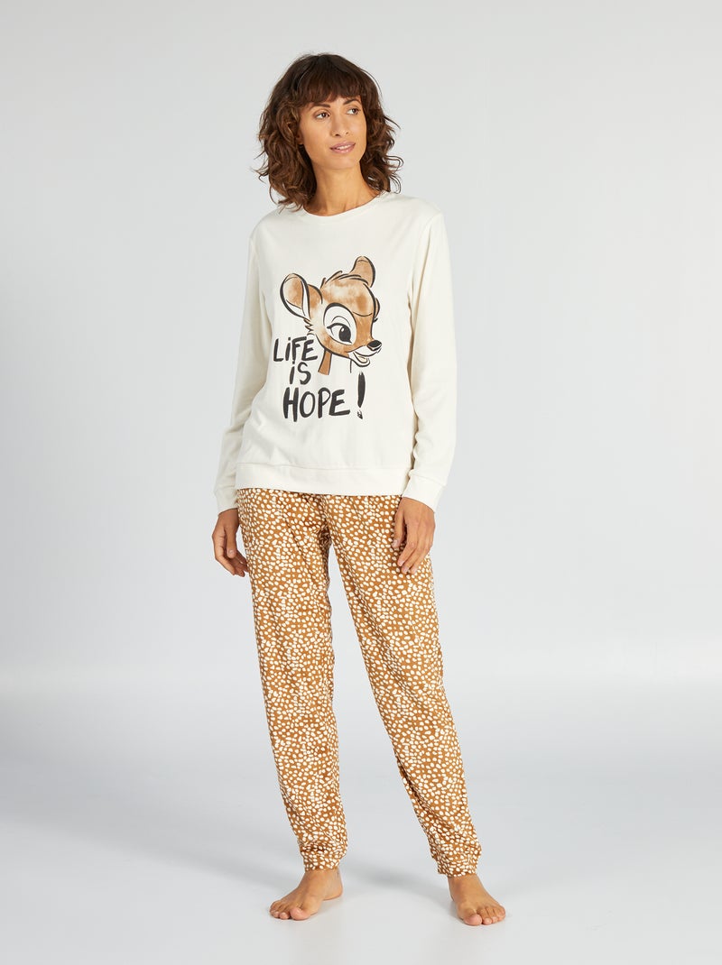 Pijama polar 'Disney' - 2 piezas BLANCO - Kiabi