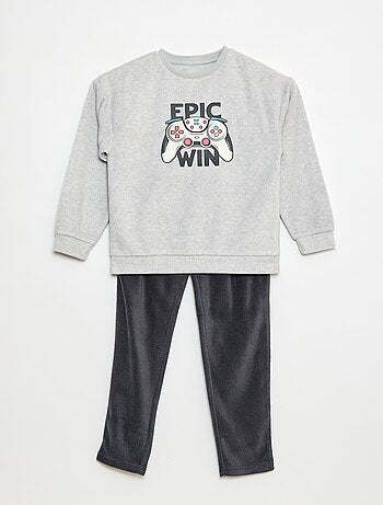 Pijama polar estampado