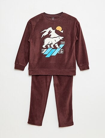 Pijama polar estampado