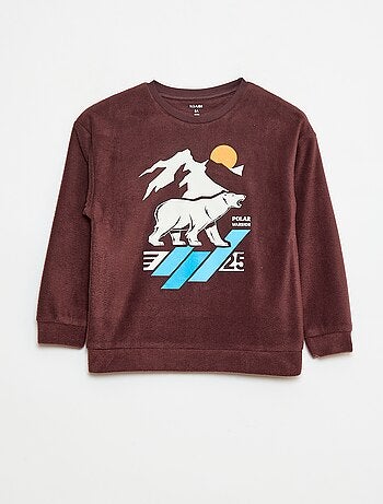Pijama polar estampado