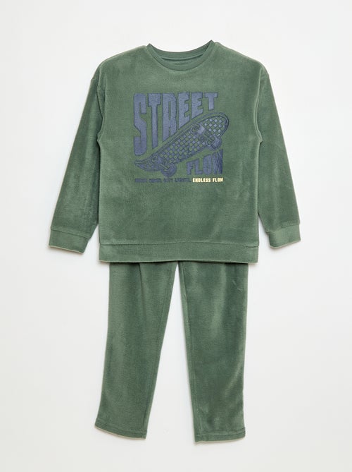 Pijama polar estampado - Kiabi