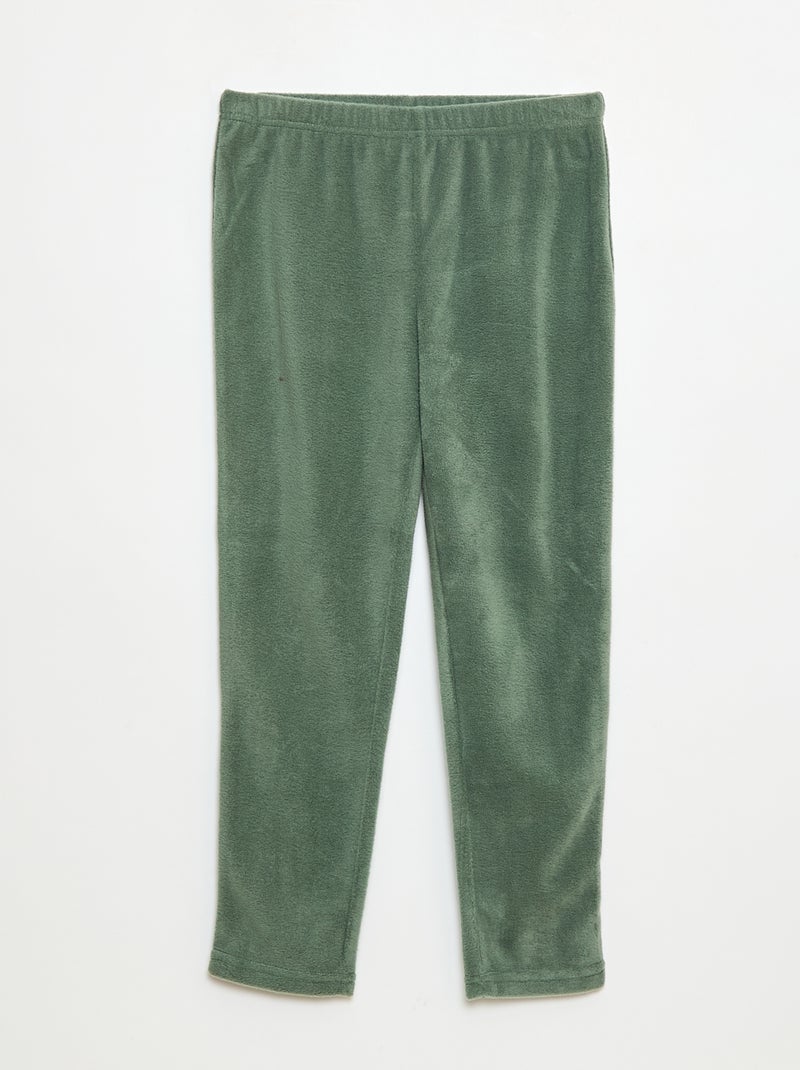 Pijama polar estampado Verde - Kiabi