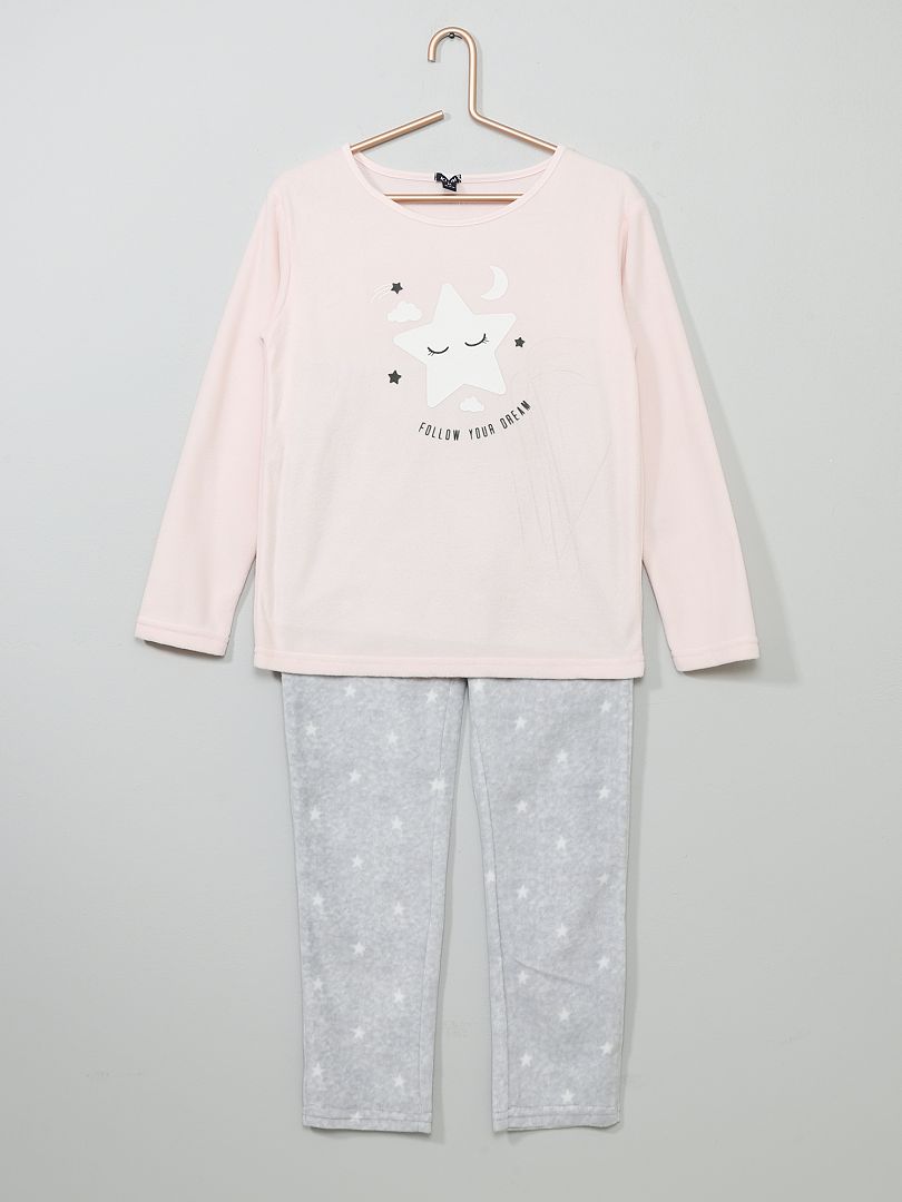 Pijama polar 'estrella' GRIS - Kiabi