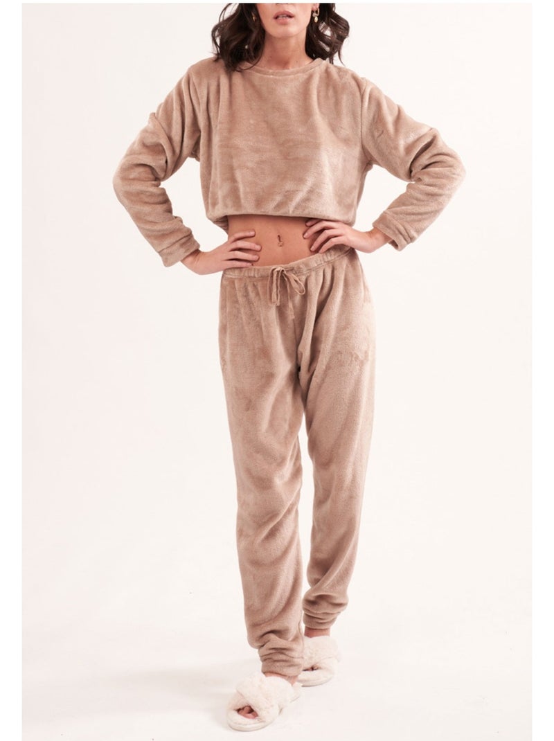 Pijama polar Kebello Marrón - Kiabi