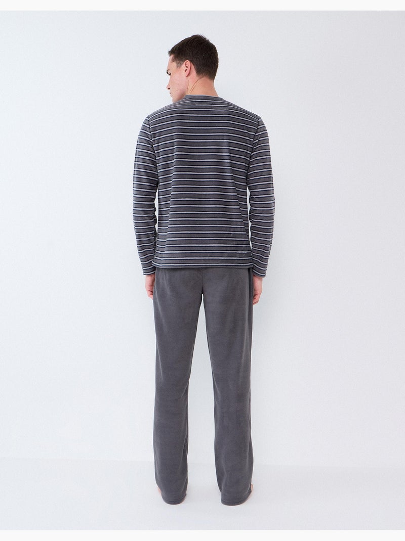 Pijama polar, mo fashion Gris - Kiabi