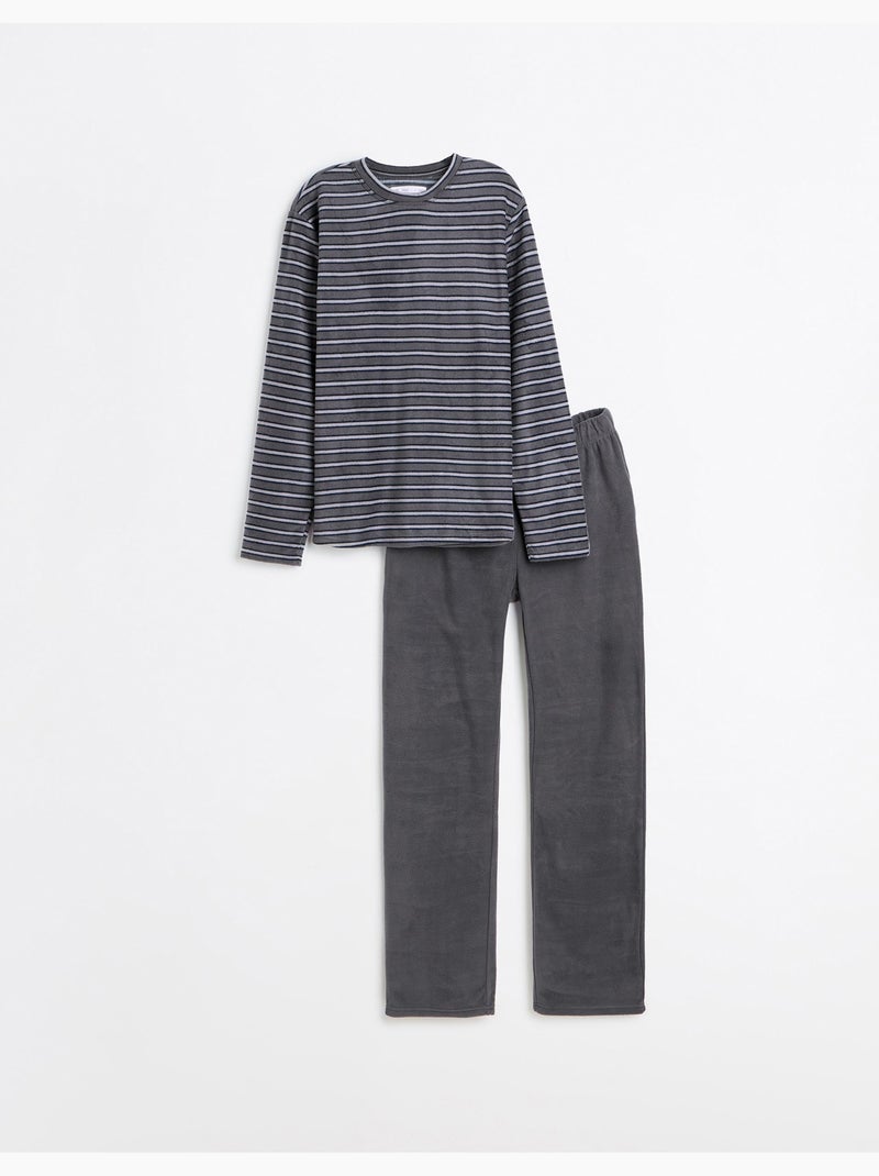 Pijama polar, mo fashion Gris - Kiabi