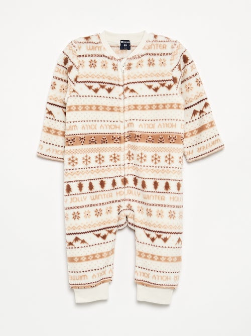 Pijama polar 'Navidad' para bebé niña y niño - Kiabi