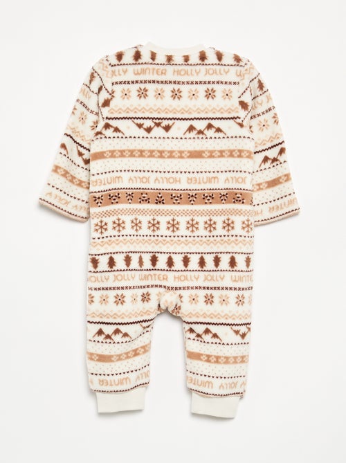Pijama polar 'Navidad' para bebé niña y niño - Kiabi