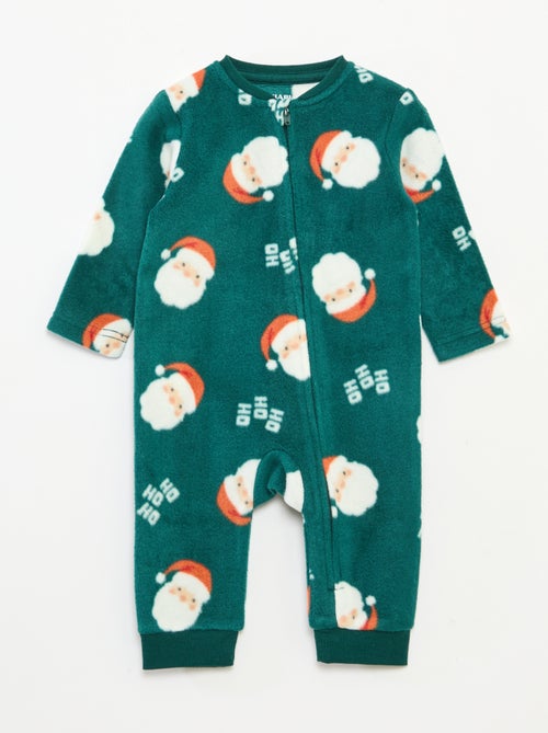 Pijama polar navideño con estampado integral, para un sueño cálido - Kiabi