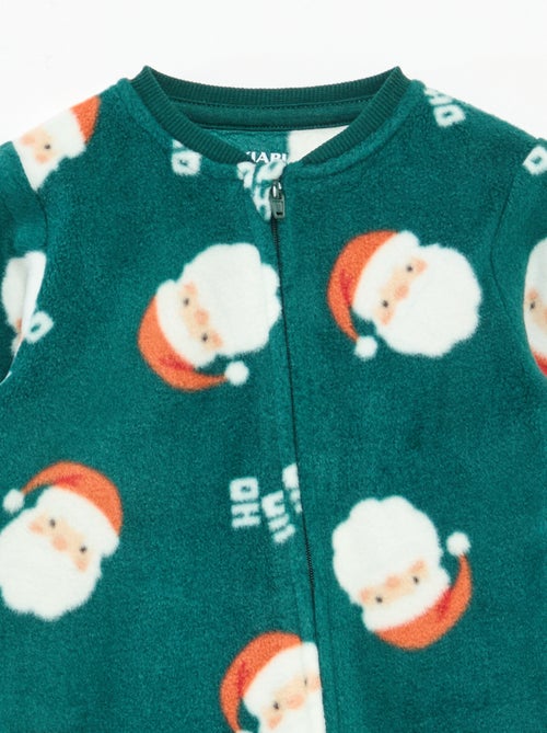 Pijama polar navideño con estampado integral, para un sueño cálido - Kiabi