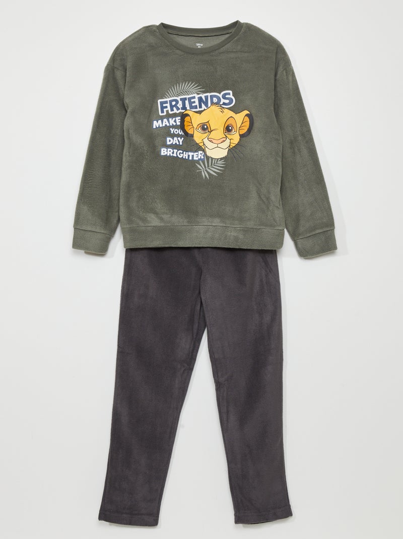 Pijama polar 'Simba' 'El Rey León' 'Disney'  - 2 piezas GRIS - Kiabi