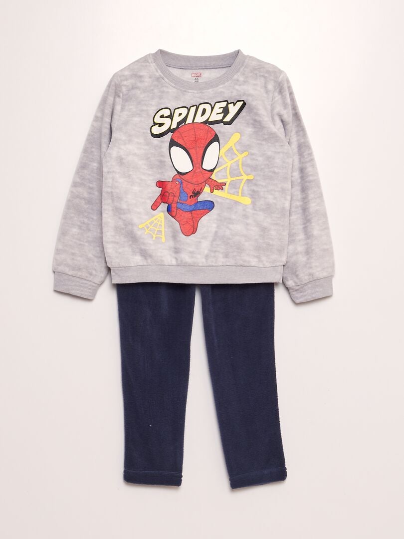 Pijama polar 'Spider-man' - 2 piezas GRIS - Kiabi