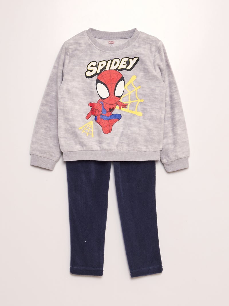Pijama polar 'Spider-man' - 2 piezas GRIS - Kiabi