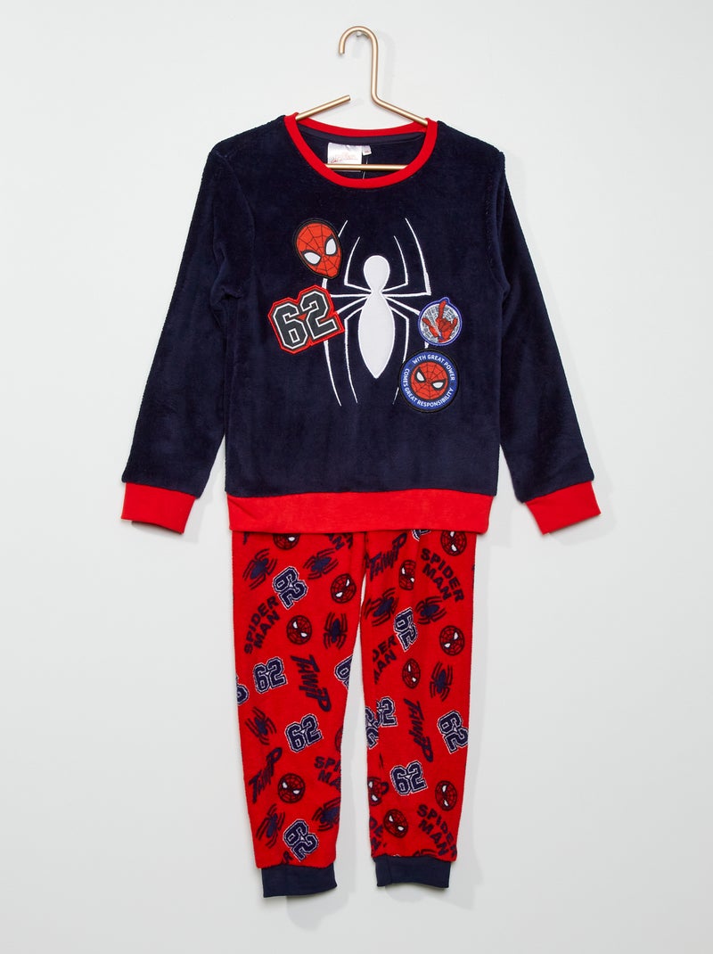 Pijama polar 'Spiderman' de 2 piezas marino/rojo - Kiabi