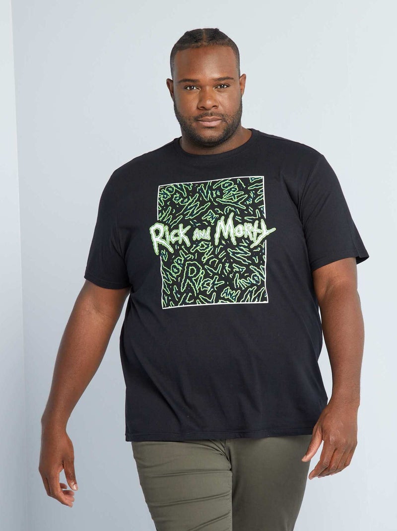 Pijama 'Rick y Morty' de punto negro - Kiabi