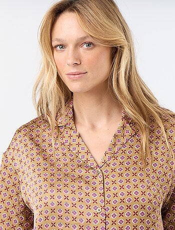 Pijama satinado estampado