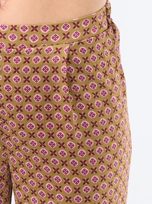 Pijama satinado estampado - Kiabi