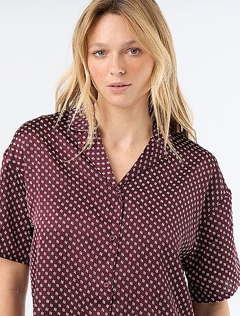 Pijama satinado estampado