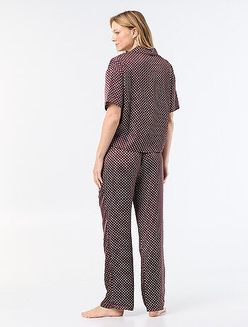 Pijama satinado estampado