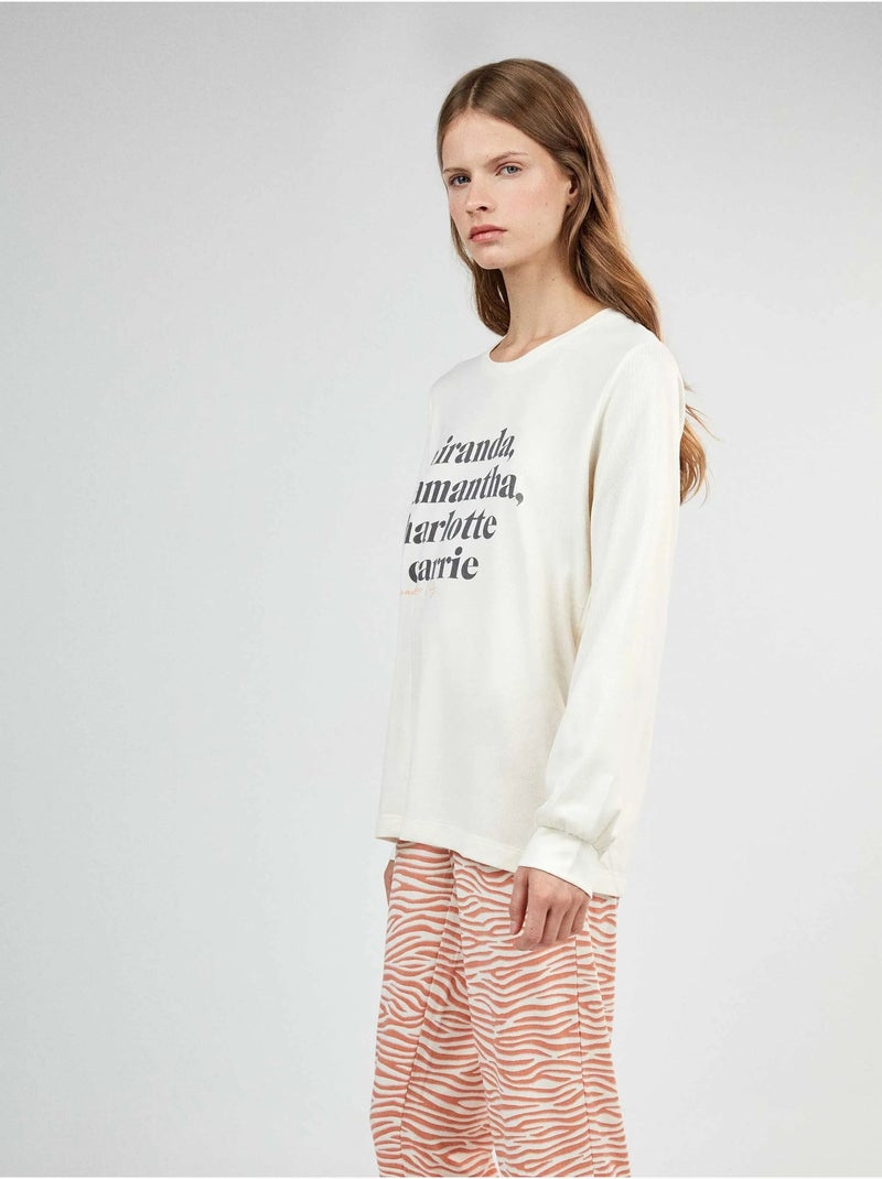 Pijama sex and the city estampado Crudo - Kiabi