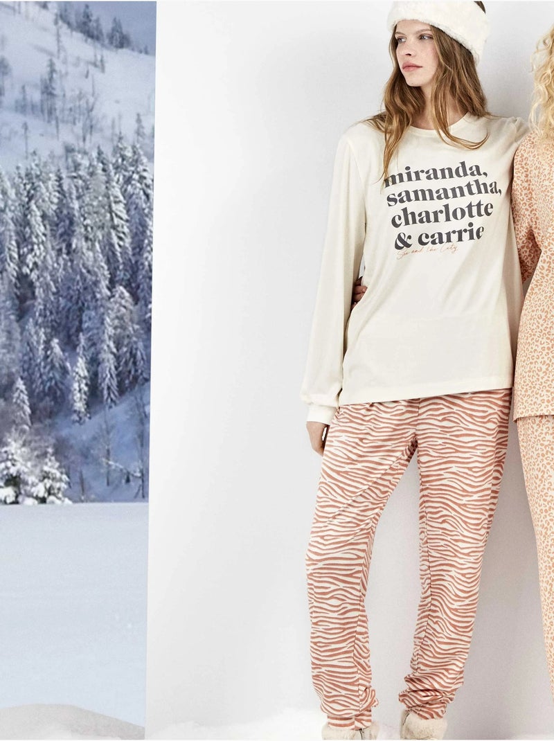 Pijama sex and the city estampado Crudo - Kiabi