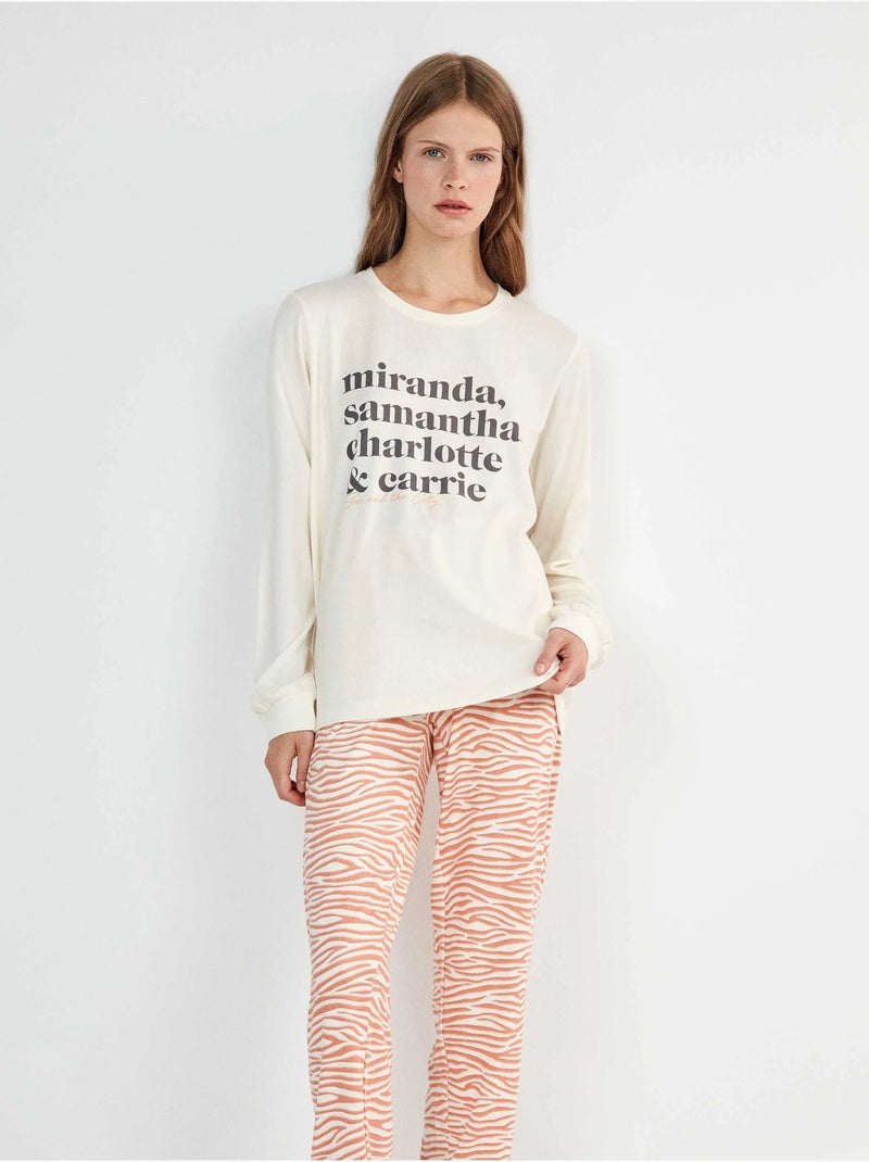 Pijama sex and the city estampado Crudo - Kiabi
