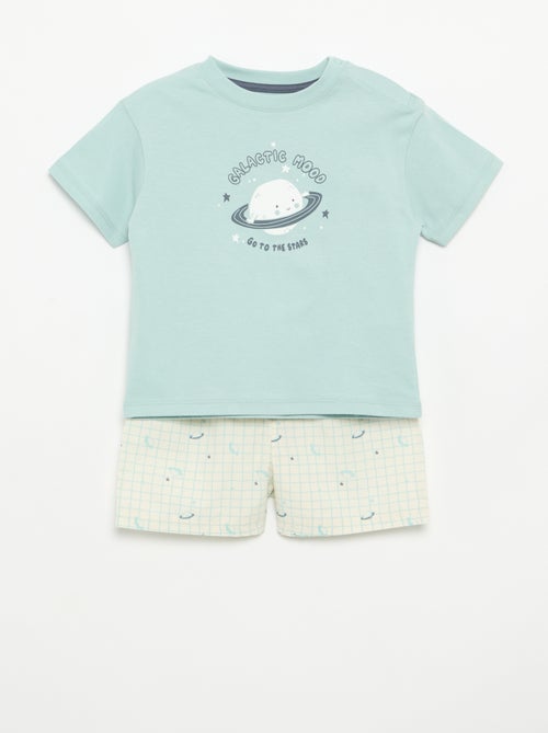 Pijama short + camiseta - 2 piezas - Kiabi